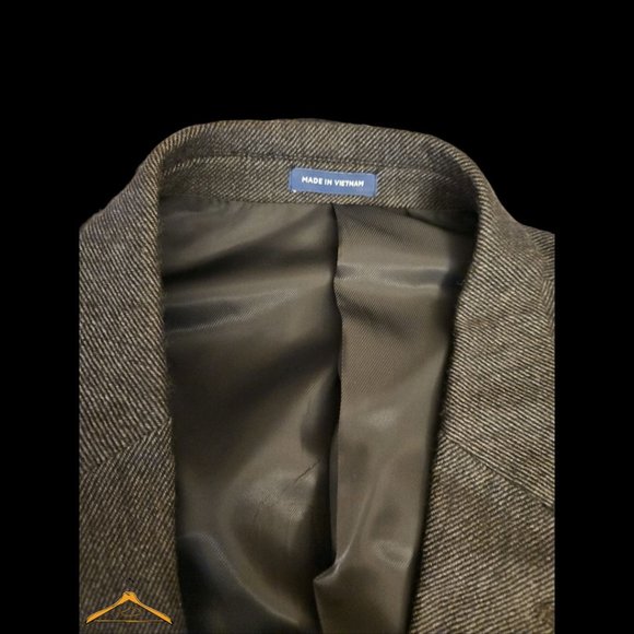 Stafford Sport Coat - 50R, 100% Merino Wool, Black Tweed, NWT - Picture 8 of 14